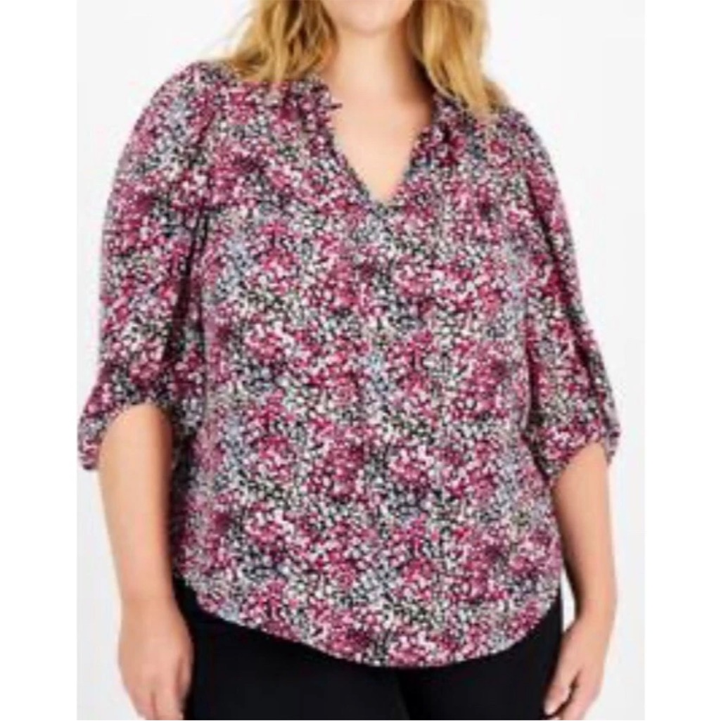 Bar Iii Women’s Ditsy Floral Print Blouse Nwt Retail $69